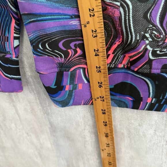 Gymshark Graphic Hoodie Sweatshirt Women’s Small Purple Marble Swirl Pre Workout - Picture 9 of 11